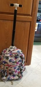 Vera Bradley rolling backpack in autumn leaves